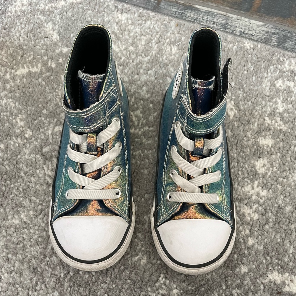 Iridescent Toddler High Top Converse